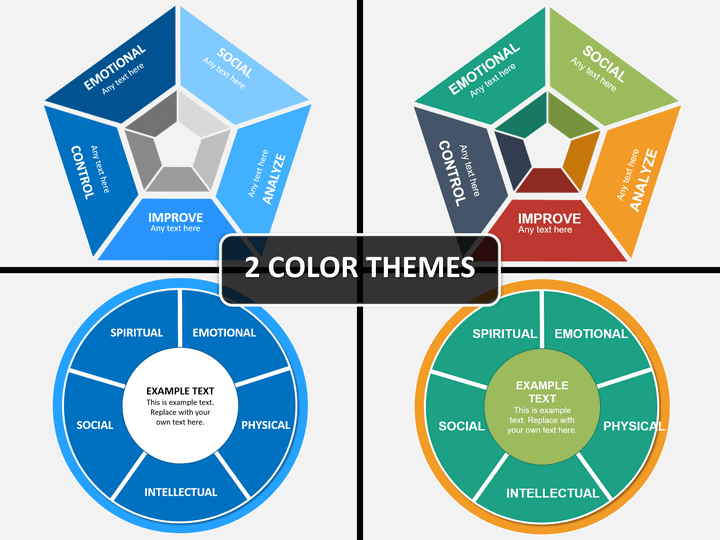 5 Dimensions of health PPT cover slide