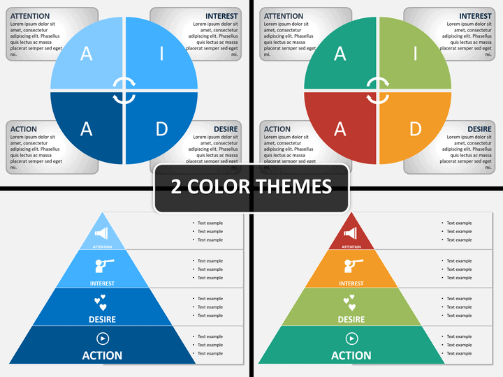 AIDA model PPT cover slide 