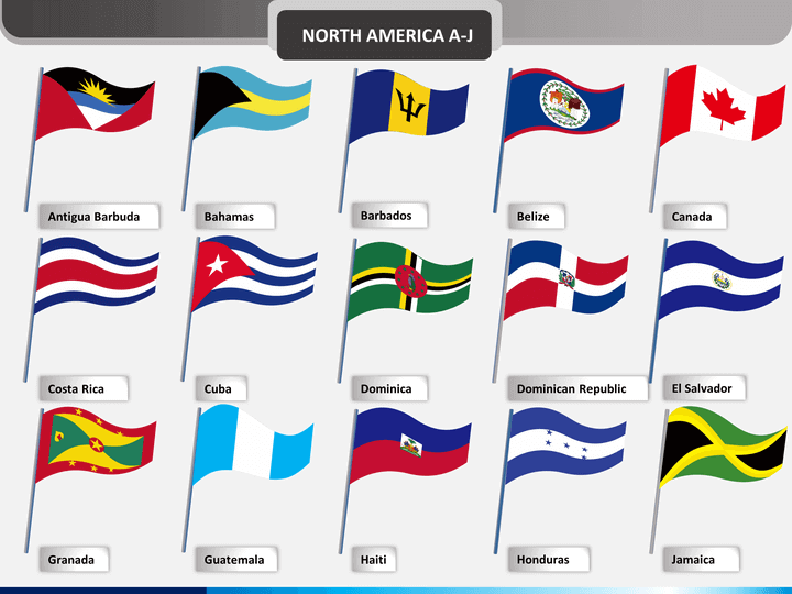America flags PPT slide 1
