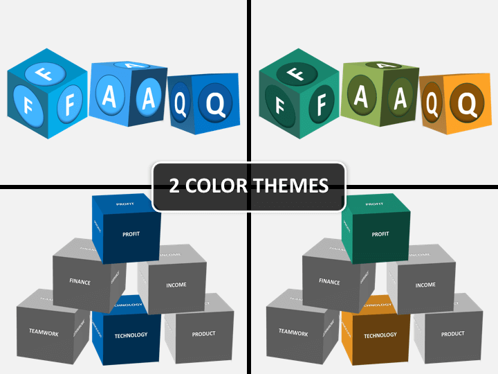 Buzzword cubes PPT cover slide 