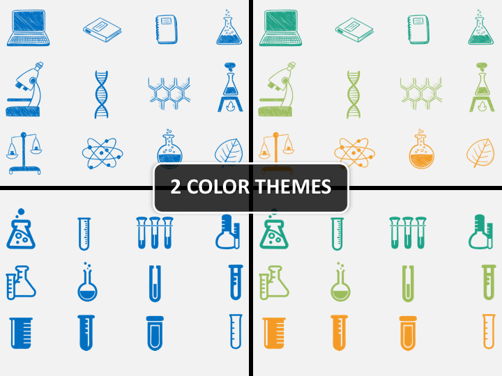 Chemistry Icons PPT cover slide
