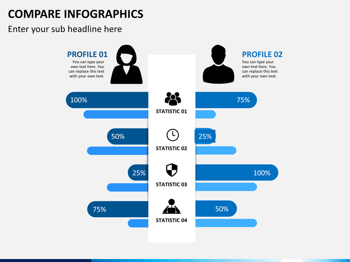 Compare infographics free PPT slide 1