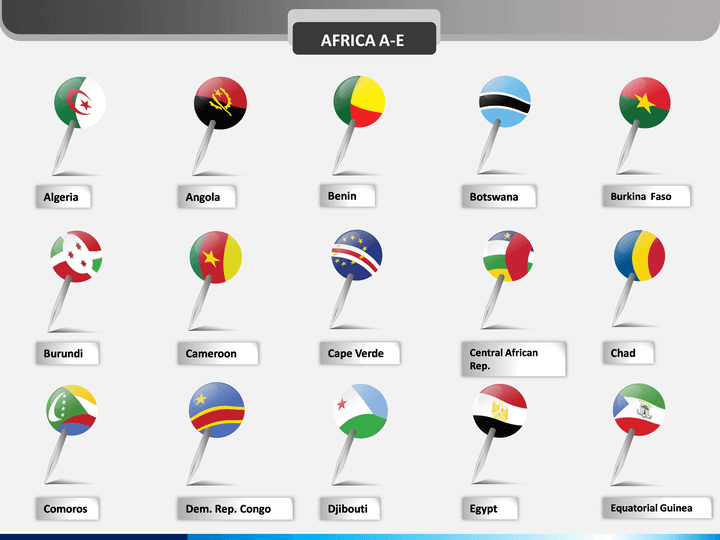 Country flag pins - type 1 PPT slide 1