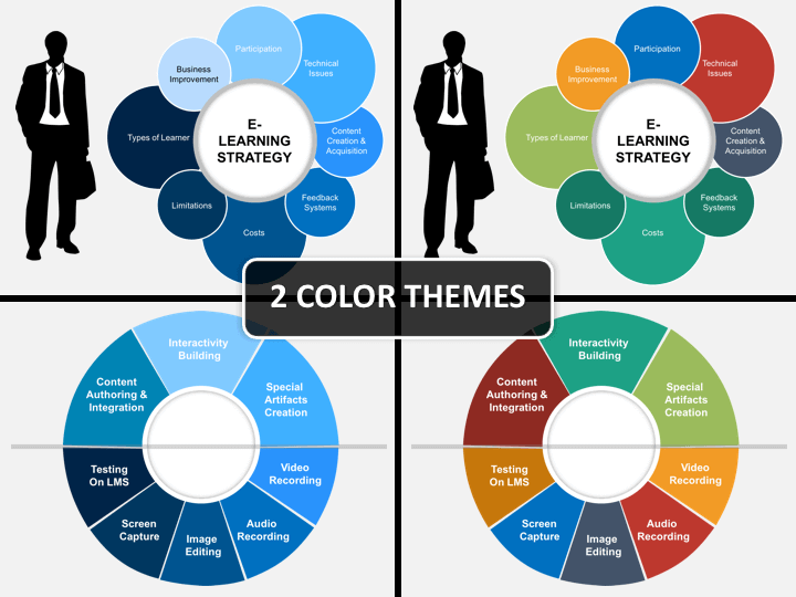 E-learning PPT cover slide 