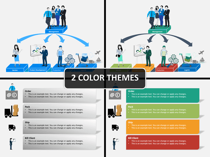 Flowchart visual PPT cover slide