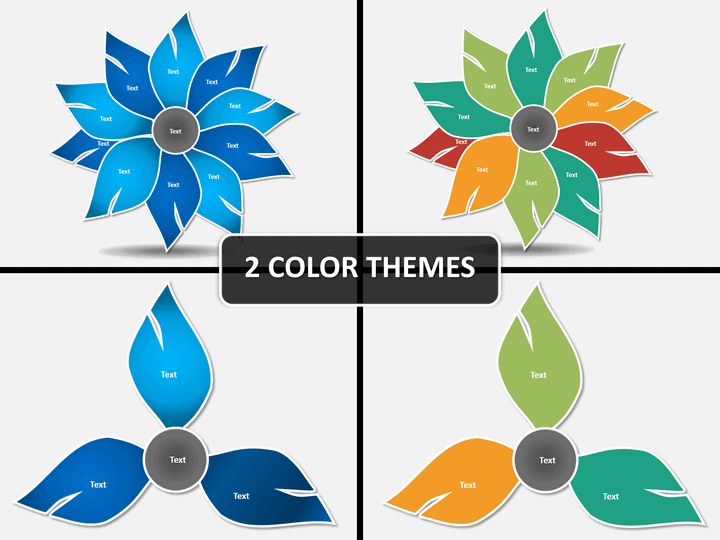 Flower petals PPT cover slide