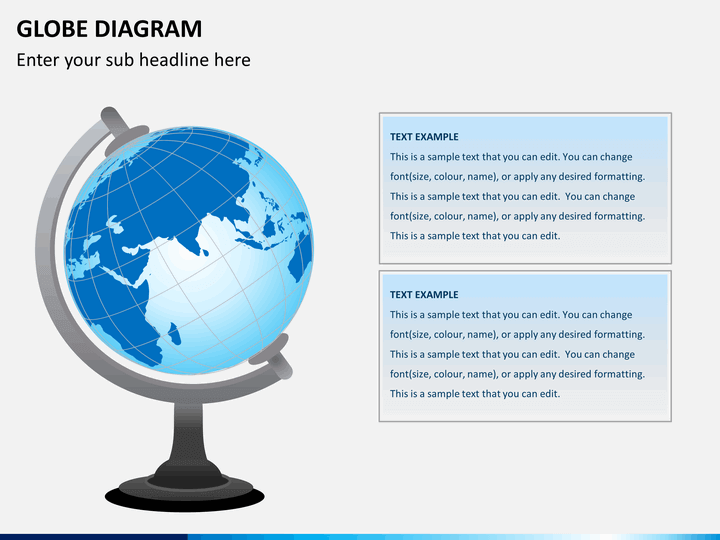Globe diagram PPT slide 1