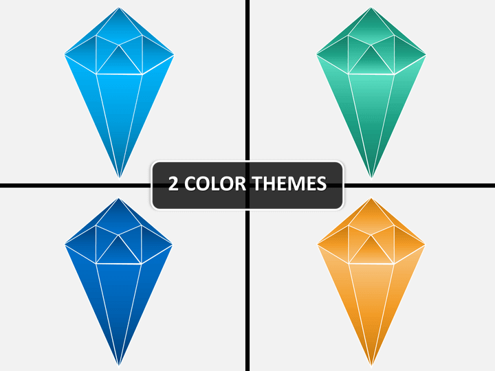 Hexagonal diamond PPT cover slide