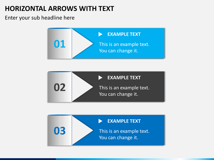 Horizontal Arrows with Text Free PPT Slide 1