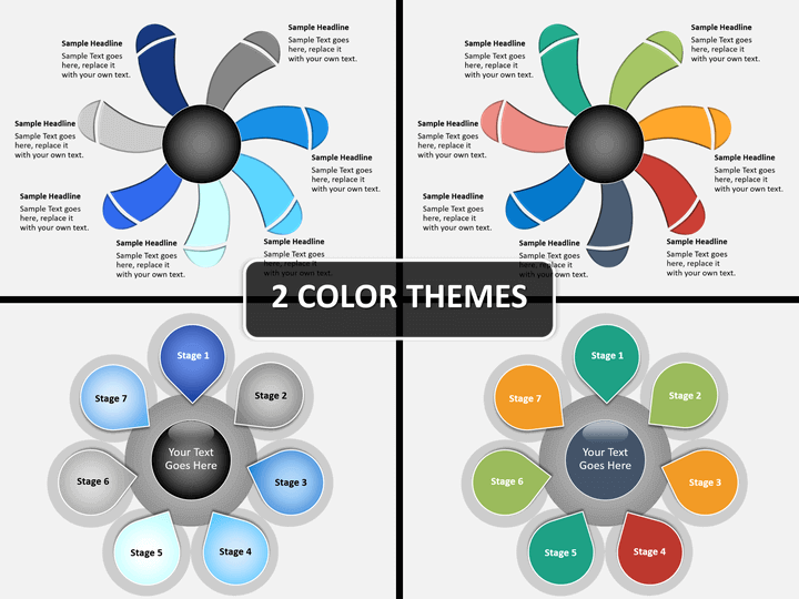 Hub and spokes PPT cover slide