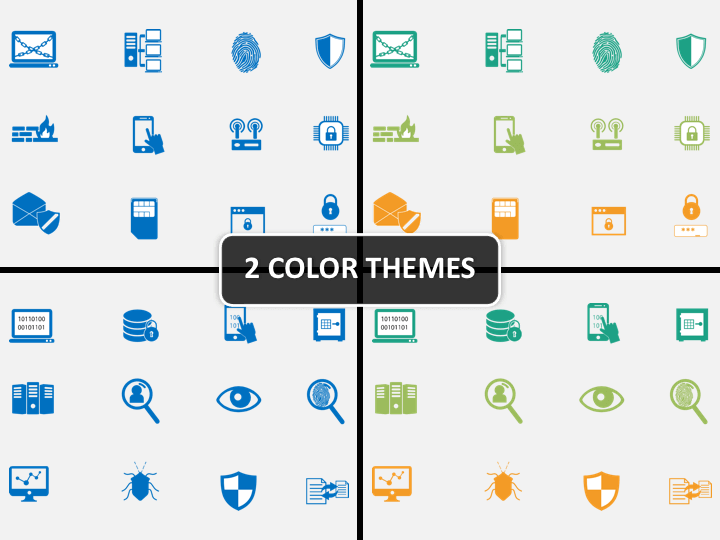 IT Security Icons PPT cover slide
