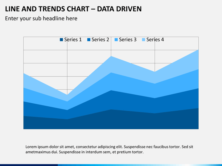 Line and trends chart PPT slide 1