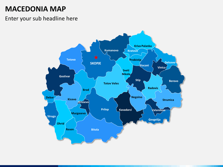 Macedonia map PPT slide 2