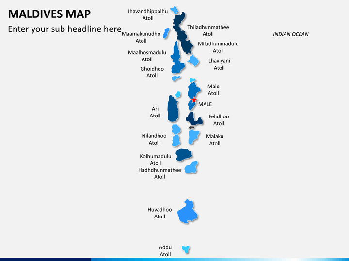 Maldives map PPT slide 1