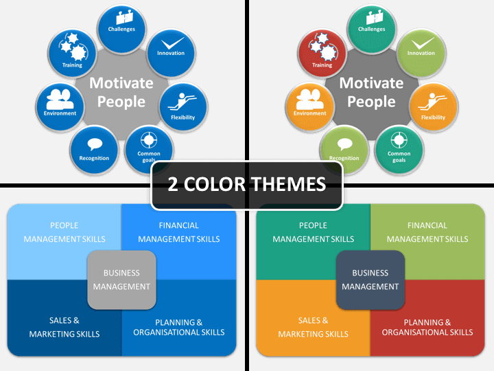 Management skills PPT cover slide 