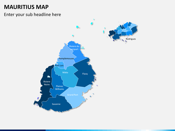 Mauritius map PPT slide 1