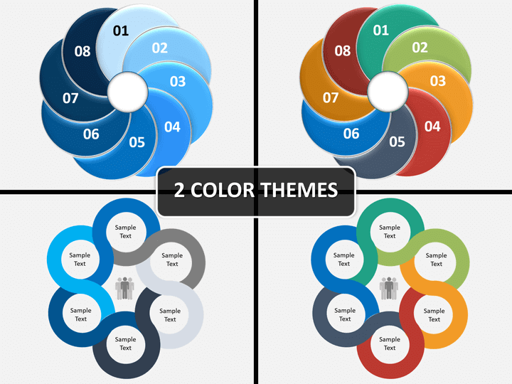 Nested circle diagram PPT cover slide