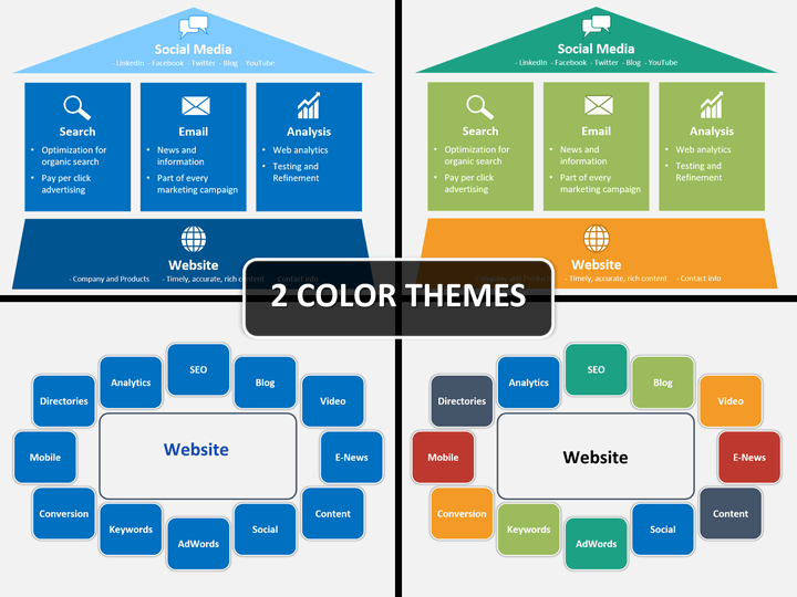 Online marketing strategy PPT cover slide