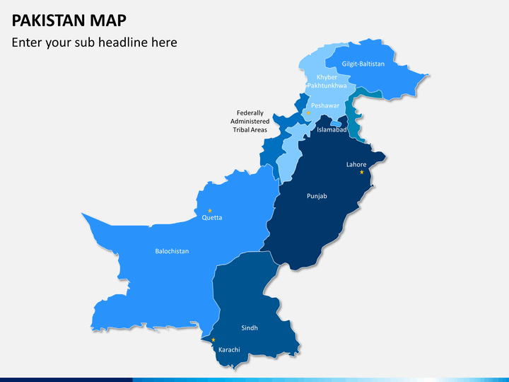 Pakistan map PPT slide 1