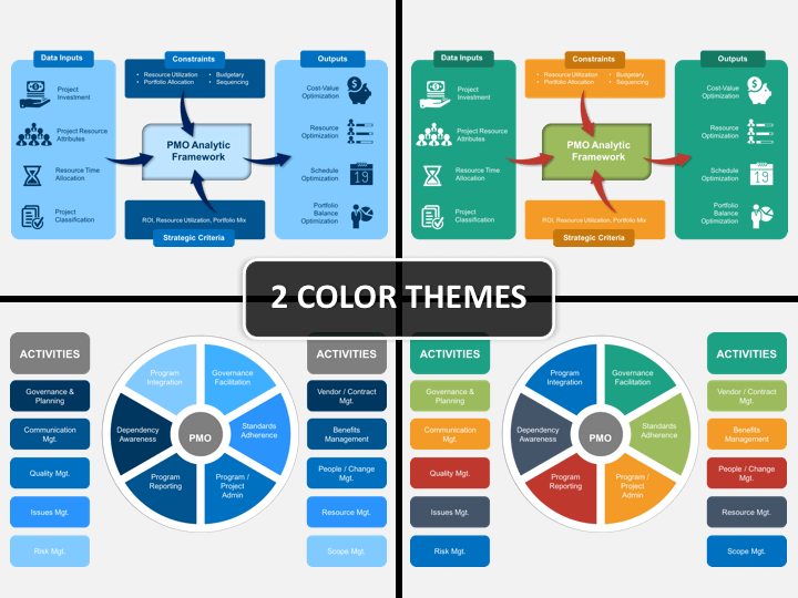 PMO framework PPT cover slide