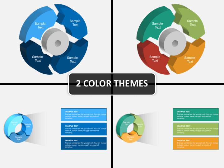 Process Donut Chart PPT cover slide 