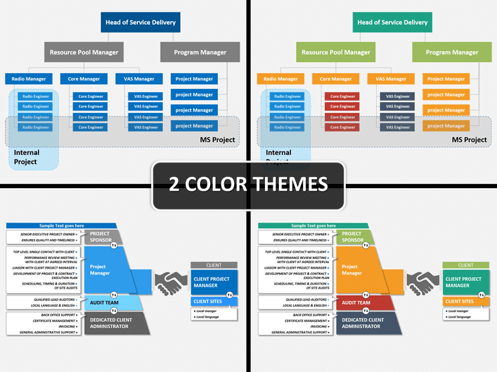 Project organization PPT cover slide