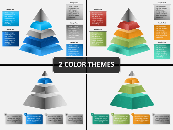 Pyramid shape PPT cover slide