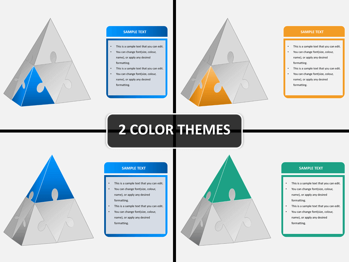 Pyramid puzzle PPT cover slide 