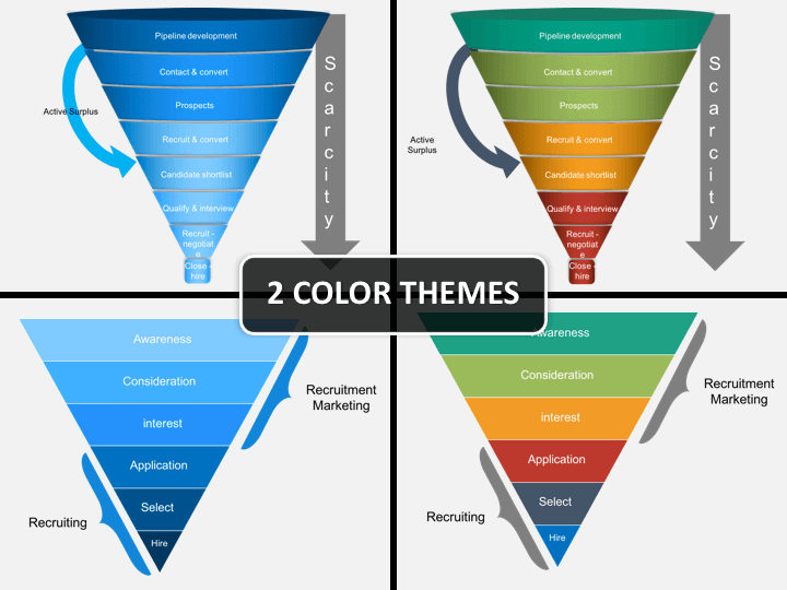 Recruiting funnel PPT cover slide 