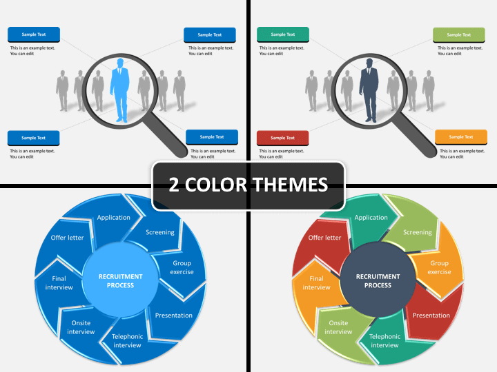 Recruitment process PPT cover slide
