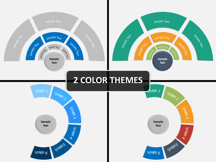 Semi circle PPT cover slide