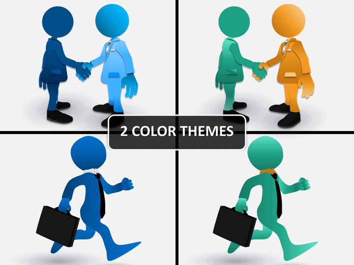 Slide man business PPT cover slide 