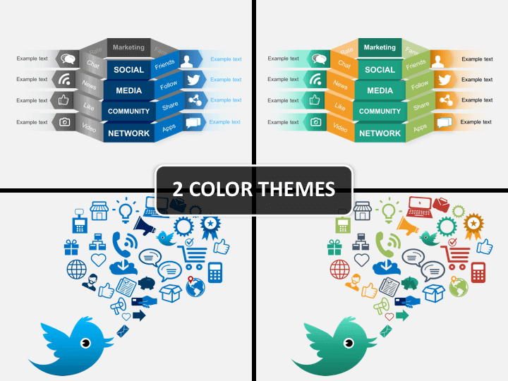 Social media PPT cover slide 