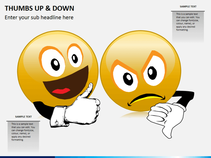 Thumbs up and down PPT slide 1
