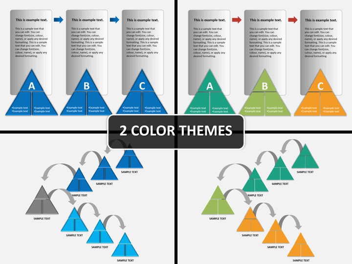 Triangle shape PPT cover slide 