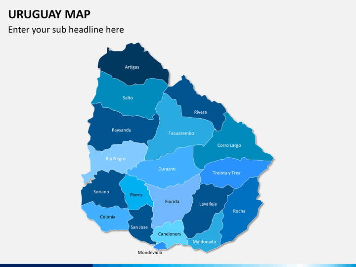 Uruguay map PPT slide 1