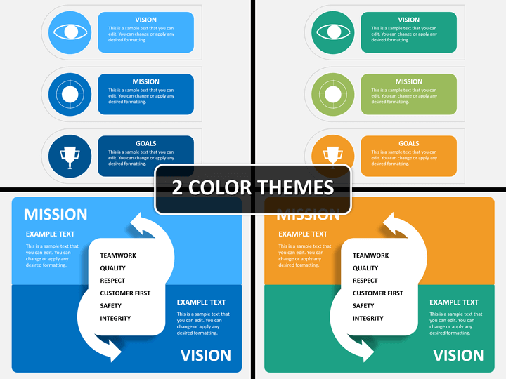 Vision mission statement PPT cover slide