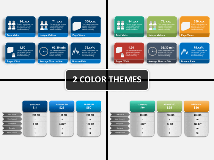 Website dashboard PPT cover slide 
