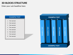 3D blocks structure PPT slide 8