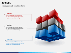 3D cube PPT slide 3