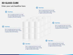 3D glass cube PPT slide 1