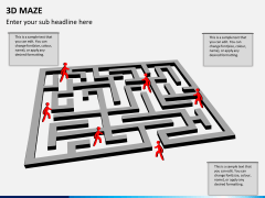 3D maze PPT slide 3