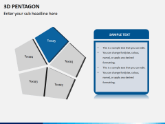 3D pentagon PPT slide 6