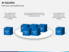 3D squares PPT slide 4