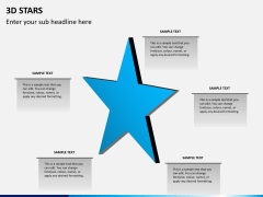 3D stars PPT slide 5