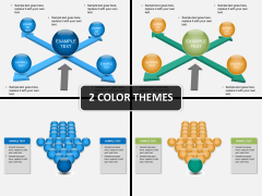 3D sphere with arrows PPT cover slide 