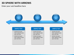 3D sphere with arrows PPT slide 1