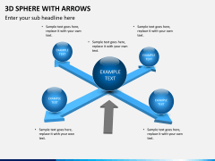 3D sphere with arrows PPT slide 2