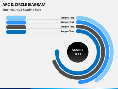 Arc and circle diagram PPT slide 2