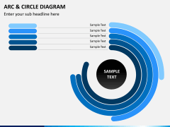 Arc and circle diagram PPT slide 3